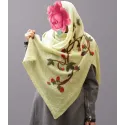 شال کچه دوزی شده مدل توت فرنگی