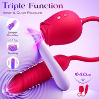 Rose-Inspired Rechargeable Vibrator for Women