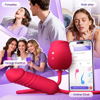 Rose-Inspired Rechargeable Vibrator for Women