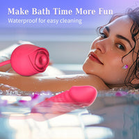 Rose-Inspired Rechargeable Vibrator for Women