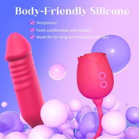 Rose-Inspired Rechargeable Vibrator for Women