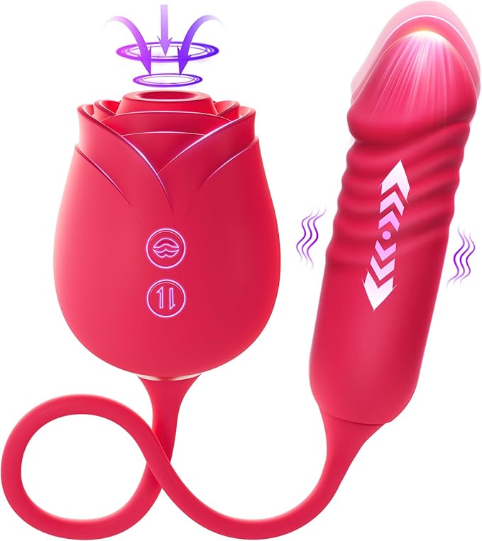 Rose-Inspired Rechargeable Vibrator for Women